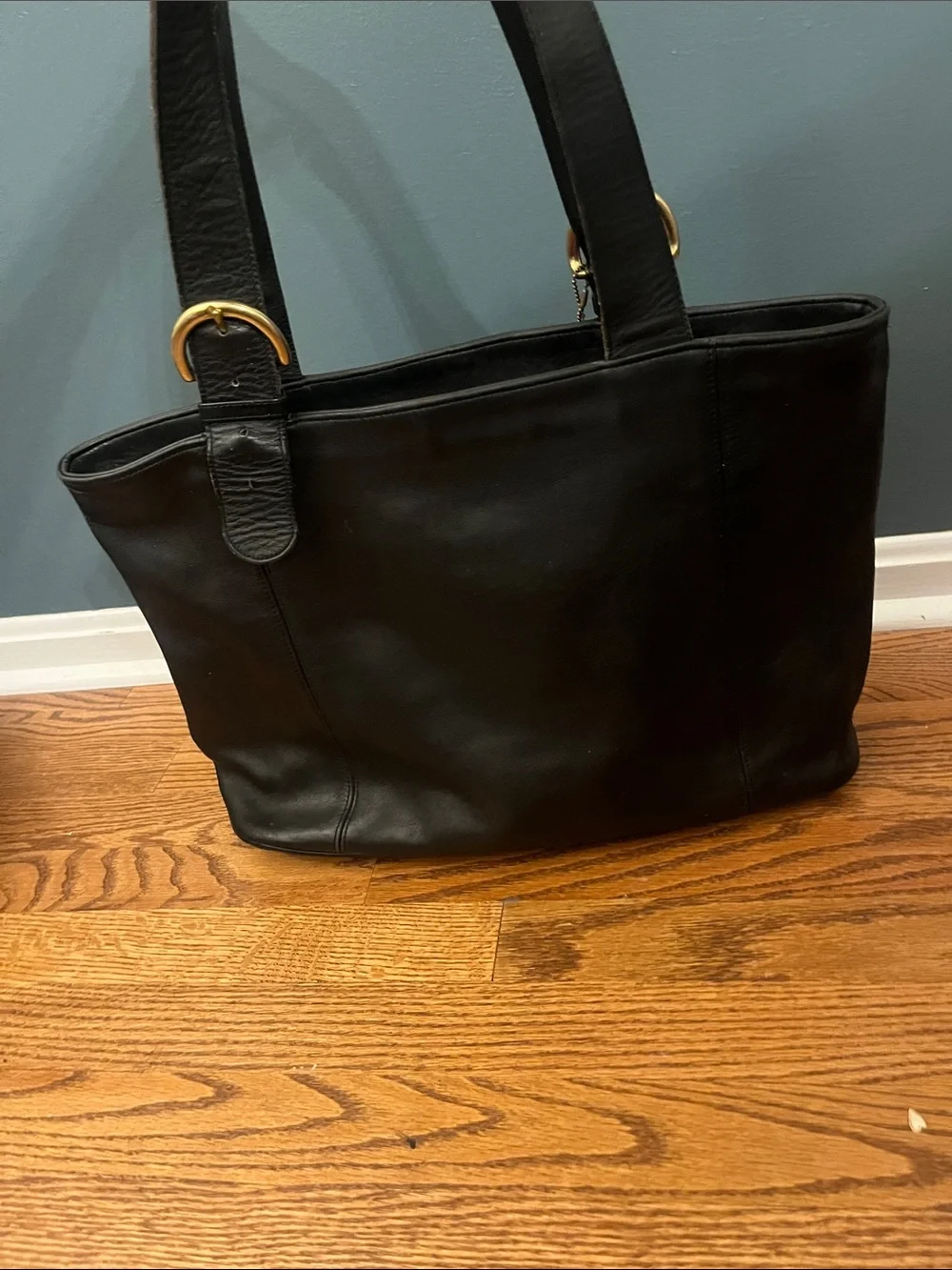 Vintage Coach Waverly 4155 Black Glove Tanned Leather Handbag Costa Rica 90s